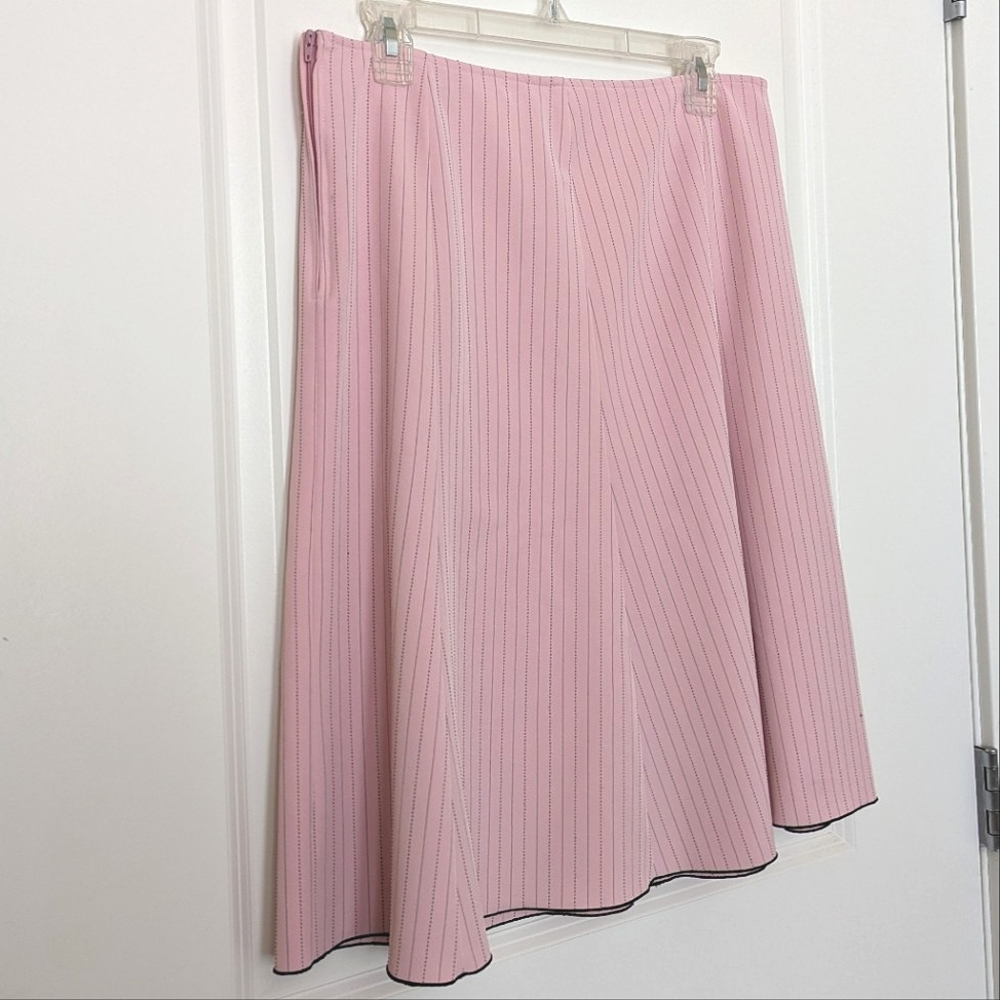 VTG Soulmates Pink and Black Pinstripe Skirt